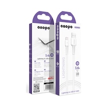 Lightning To Usb Kablo 3.4a Uyumlu Hızlı Şarj Ve Data Kablosu 1m