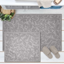 Soft Andoy 2'li Banyo Paspası - Gri - 60x100 Cm + 50x60 Cm Renkli