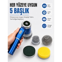 5'i 1 Arada Şarjlı Temizlik Fırçası İle Güçlü Ve Pratik Temizlik - Lisinya Mavi