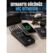 Kompakt Tasarım, Güçlü Performans 10000mah Kablosuz Powerbank Siyah 92882146