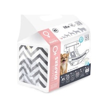 Diapers Dişi Köpekler İçin Külot Bez Xsmall 10 Lu 26x34 Cm Çok Renkli