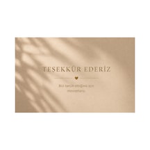 3d Görünümlü Minimal Teşekkür Kartı 8 X 5 Cm 100 Adet