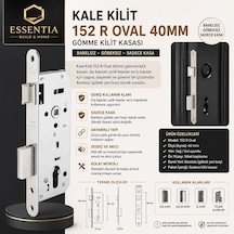 Kale Kilit 152 R Oval 40 Mm Gömme Kilit Nikel Saten Sessiz Kilit Kasası Çoklu Renk
