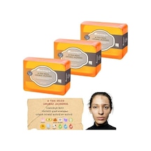 Kojik Asit & Zerdeçal Sabunu 3 Adet X 140 Gr Leke Ve Sivilce Karşıtı Kojic Acid - Kolajen - Aha Bha - C Vitamini - Hyaluronic Acid - Shea Butter Yağı İçerikli Aydınlatıcı Sabun Acı Badem