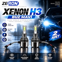 Xenon H3 Buz Mavi Led Far Ampulü 12v 2 Adet Yüksek Aydınlatma Kolay Montaj