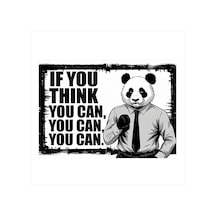 Motivasyonel Panda Sözü Mdf Tablo