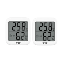 Vıt 2'li İç Mekan Dijital Isı Ve Nem Ölçer Beyaz Termometre Wvt17-01 Thermometer Vıt 2'li İç Mekan Dijital Isı Ve Nem Ölçer Beyaz Termometre Wvt17-01 Thermometer