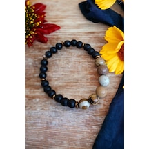 Odun Jasper Taşı Büyük Boy 10 Mm Bileklik Jasper Taşı Oniks Taşı Hematit Taşı Bileklik Asetat Kutu Asetat Kutu