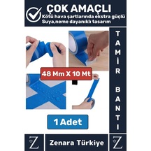 Ultra Güçlü Suya Neme Dayanıklı Çok Amaçlı Onarım Kırık Tamir İzolasyon Bantı Mavi 48 Mmx10 Metre