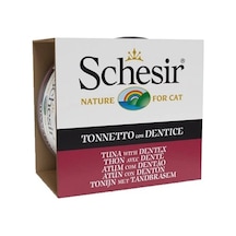 Schesir Ton Balıklı ve Sinarit Balıklı Jöleli Yetişkin Kedi Konservesi 85 G