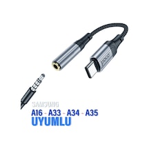 Samsung Uyumlu A16 A33 A34 A35 Typec Kulaklık Dönüştürücü 3.5mm Çevirici
