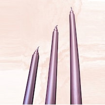 10 Pcs Chrıstmas Candle Metallıc Brıght Pink Candlestıck 10 Adet Pembe Şamdan Mumu Yılbaşı Mumları