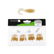 Naniwaosakashi Spider 2.5cm Orak Kuyruk 20 Silikon + 10 İğne Lrf Yem Seti Golden