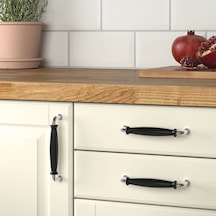 Ikea Klıngstorp 2'li Mobilya Kulpu 141 Mm Krom - Siyah