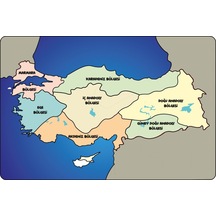 Türkiye Bölgeler Haritası Ahşap Puzzle