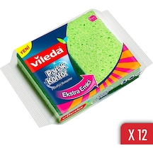 Vileda Parlak Konfor Düz Bulaşık Süngeri 12 x 2'li