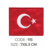 Ütü İle Yapışan Arma Patch Türk Bayrağı En:7cm Boy:6.3cm 1 Adet - 691442366 Diğer