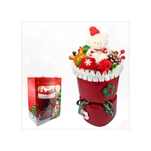 Pelüş Ayıcıklı Kokinalı Çantalı 35cm Yılbaşı Buketi - Kırmızı