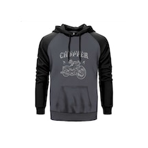 West Coast Choppers Customs Gri Renk Reglan Kol Sweatshirt Gri