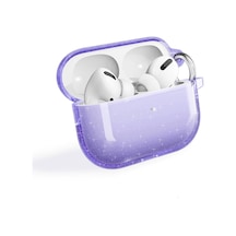 Teknodur Air-pods Pro 2 Allstar Airbag 32 Parlayan Simli Saydam Renkli Kılıf-mor Mor