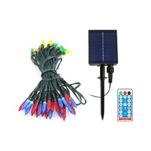 Lemestar 50 Led Renkli Güneş Enerjili Işık Süreci, 7 Metre Uzunlukta, Uzaktan Kumandalı, 8 Mod, Ip65 Su Geçirmez, Dış Mekan Dekorasyonu Çok Renkli