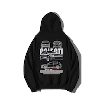 Brz Collection Unisex Oversize Volkswagen Golf Gtı Hoodie Siyah