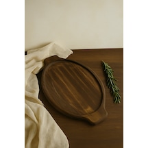Fam Wood Art Doğal Ahşap Çok Amaçlı Sunumluk, Çerezlik, Kahvelik, Yağdanlık Altlığı Kahverengi