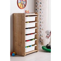 Bw 2311 - Oyuncak Dolabı 6 Raflı Ahşap