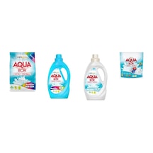 Aquabor Doğal Mineralli 4 Kg Renkliler + Sıvı Renkliler + Sıvı Beyaz + Tablet 4 Lü Set