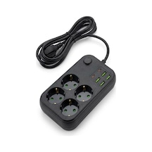 Durukar Çoklu Priz Uzatma Kablosu 4 Soket + 4 Usb + 2 Type-c Termal Akım Korumalı, Isıya Dayanıkl Standart