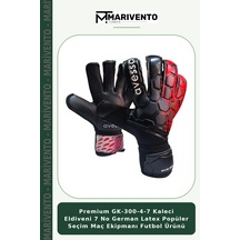 Premium Gk-300-4-7 Kaleci Eldiveni 7 No German Latex Popüler Seçim Maç Ekipmanı Futbol Ürünü Çok Renkli