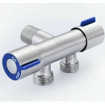 Çift Saplı Paslanmaz Çelik Soğuk Musluk Banyo Çamaşır Makinesi Gümüş