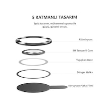 Görüntü Kalitesi Bozmayan Kamera Lens Koruyucu Safir Sapphire Siyah, S25 Ultra 50 x 22