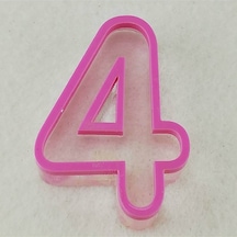 4 Rakamı Şeklinde Silikon Epoksi Kalıbı 6x4x1 Cm 6
