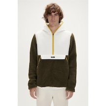 Bad Bear Leonard Plush Half-zip Haki Peluş Erkek Kapüşonlu Sweatshirt-haki Haki