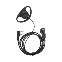 Electric Kask Telsizi İnterkom Kulak Kancalı Kulaklık Siyah K Head P109-pk01-g4 Kenwood, Baofeng, Retevis Uyumlu 34g, Evrensel Model