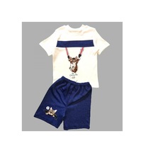 1-2-3 Yaş Fermuarlı Kedi Baskılı Şortlu Kısa Kollu Tişört 2li Erkek Bebek Takımı İndigo İndigo 1-2-3 Yaş Fermuarlı Kedi Baskılı Şortlu Kısa Kollu Tişört 2li Erkek Bebek Takımı İndigo İndigo