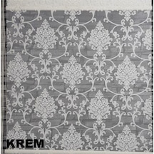 Asyhome Siyah-Krem Damask Desen Çift Mek. Tül Stor Zebra Perde