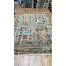 El Dokuma Afghan Halısı Yeşil