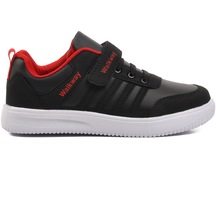 Walkway Mely-f Siyah-beyaz-kırmızı Cırtlı Çocuk Sneaker 001