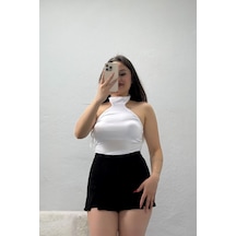 Modi Halter Yaka Mikro Kumaş Body Beyaz - 22131.200.