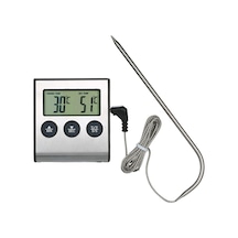 Mutfak Barbekü Izgara Gıda Lcd Dijital Alarmlı Termometre 0 250 Derecec