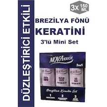 Nova Brezilya Fönü Keratini Mini 3'lü Set 3x150 Ml Tüm Saç Tipleri