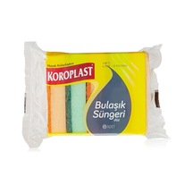 Koroplast Çift Taraflı Düz Bulaşık Süngeri 5'li, Çizik &amp İz Bırakmaz, Yağ Ve Leke Giderici Pratik Temizlik