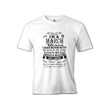 Burç - March Woman Beyaz Erkek Tshirt
