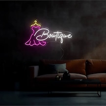 Boutigue Yazılı Ve Şekilli Neon Tabela Beyaz