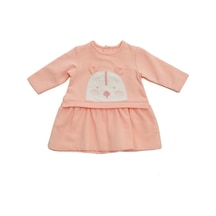 Dear_Enika Andywawa Kız Bebek Tavşan Kabartmalı Pembe Elbise Ac22373