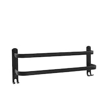 Reedark Banyo Duvar Takımı - Su Geçirmez Aluminyum 2 Çubuklu Havlu Asma - 40cm, 10kg Yük Taşıma, Rustsuz, Kuru Tutar - Duvar Montajlı, Evde Kullanıma Uygun Siyah