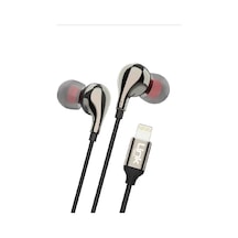 E82 Lightning Stereo Kulak İçi Kablolu Kulaklık Siyah
