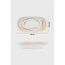 6'lı Toledo Oval Kayık Tabak 16x8,5cm Dijital Costa Rinart Krem